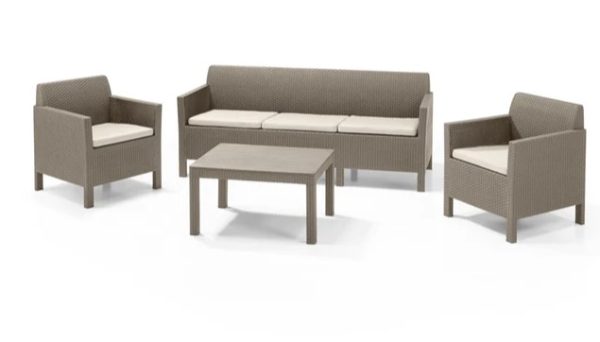 ORLANDO OUTDOOR 3 SOFA SET CAPPUCCINO